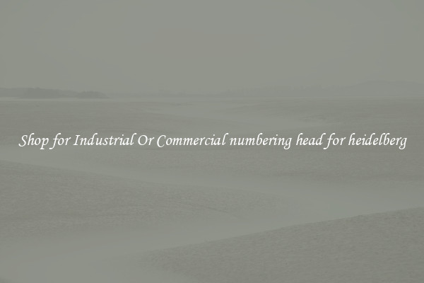 Shop for Industrial Or Commercial numbering head for heidelberg