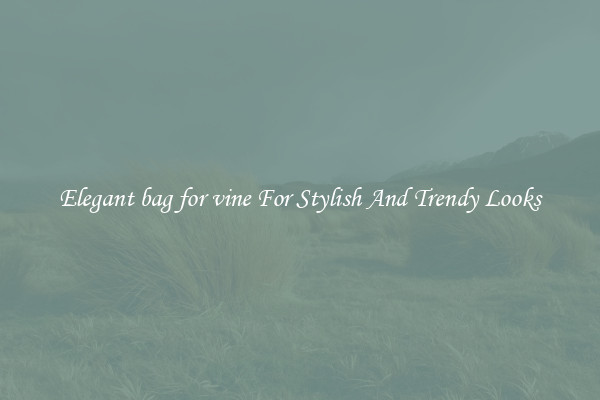 Elegant bag for vine For Stylish And Trendy Looks
