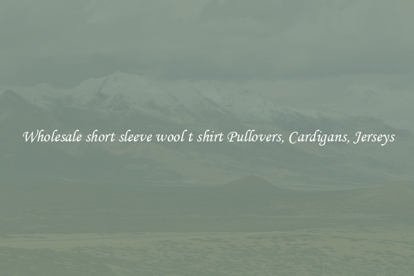 Wholesale short sleeve wool t shirt Pullovers, Cardigans, Jerseys