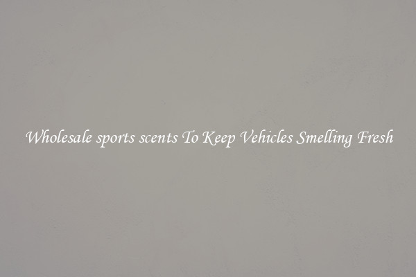 Wholesale sports scents To Keep Vehicles Smelling Fresh