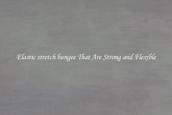 Elastic stretch bungee That Are Strong and Flexible