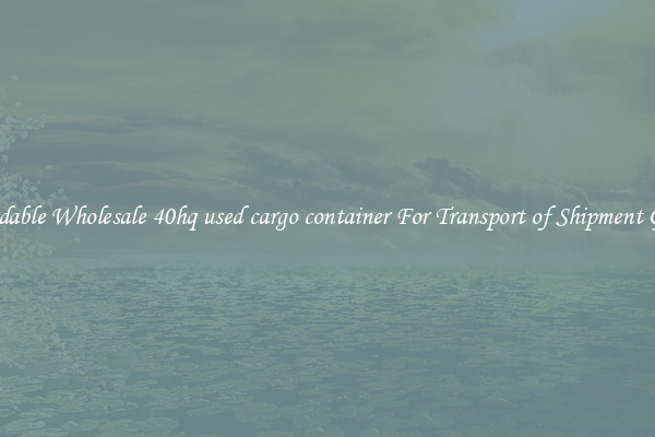 Affordable Wholesale 40hq used cargo container For Transport of Shipment Goods 