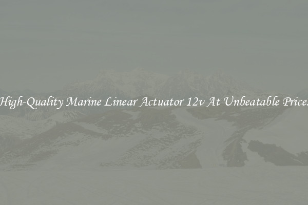 High-Quality Marine Linear Actuator 12v At Unbeatable Prices