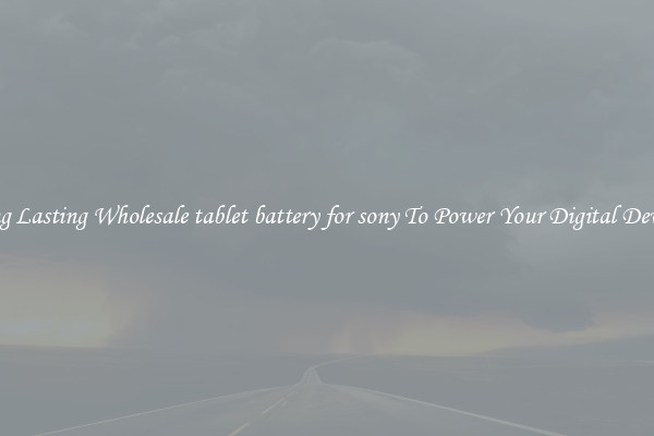 Long Lasting Wholesale tablet battery for sony To Power Your Digital Devices